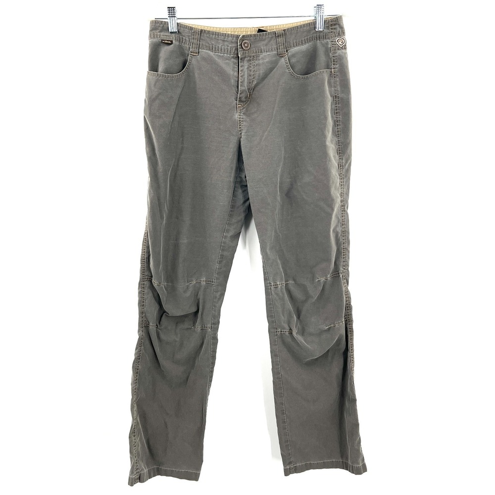 Kuhl trail hiking pants kuhldry green gray articulated knees gorpcore outdoor 10
